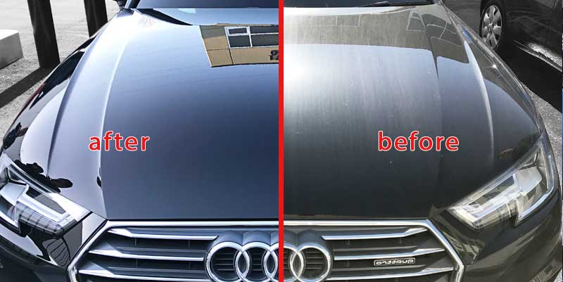 Waxing Before And After Car